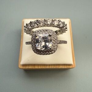 925 sterling silver double ring for woman